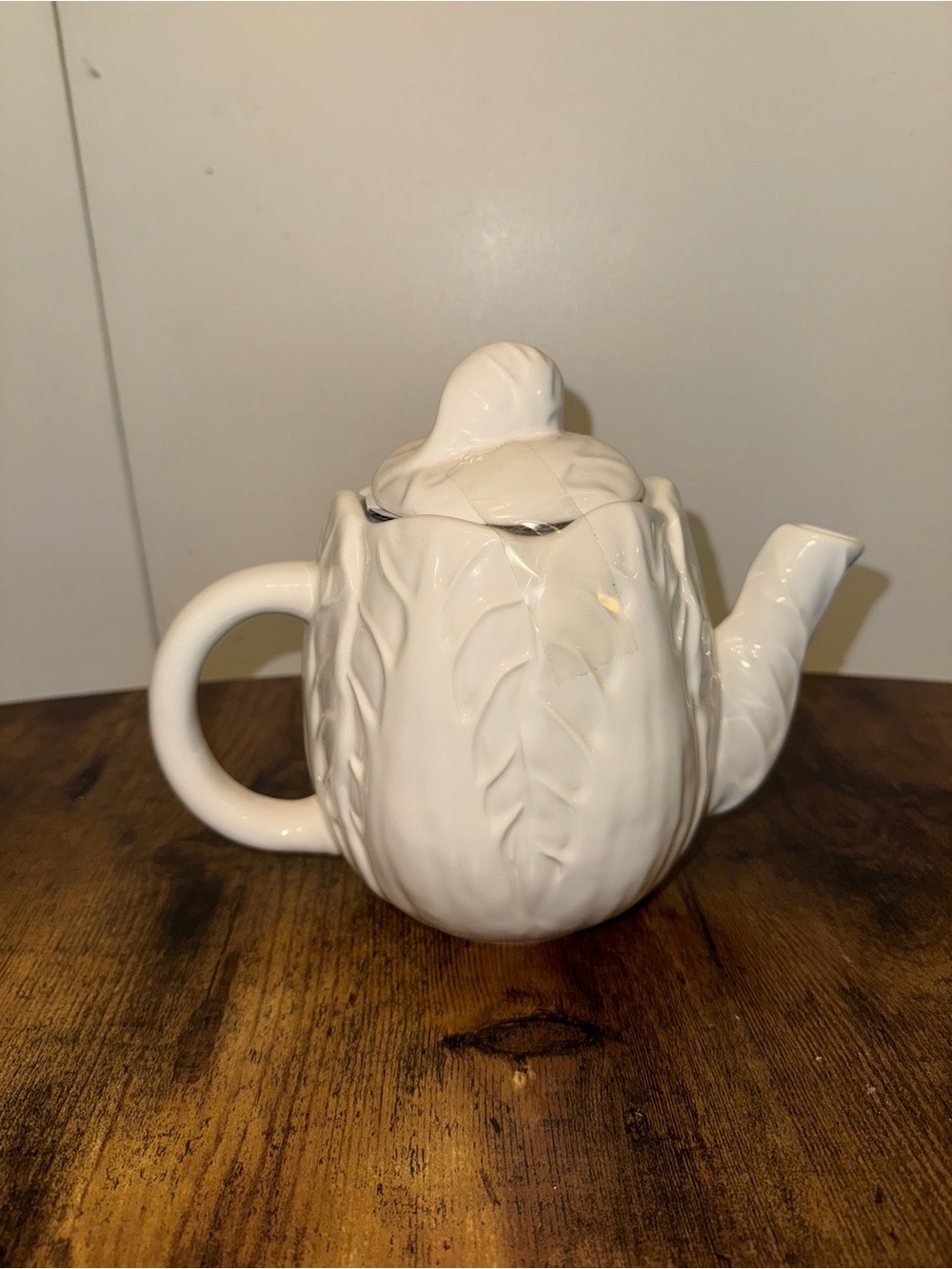 Threshold white ceramic Teapot